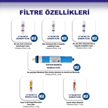 OverWater Su Arıtma Cihazı Kapalı Kasa Pompalı 12 Aşamalı Vontron Membran Filtresi 12 Lt. Metal Tanklı CLOWPFIM60M0V