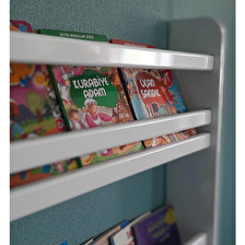 Çocuk Odası Kitap Rafları 4 Raflı İkeaa Çocuk Odası Kitap Rafı MDF Bebek Odası Kitaplığı