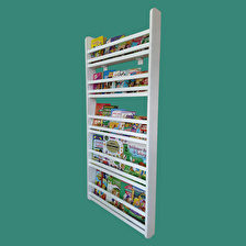 Emdief Home 5 Raflı Montessori Kitaplık - MDF Çocuk Odası Kitaplığı - Bebek Odası İçin 5 Raflı MDF Kendin Yap Kitaplığı