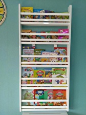 Emdief Home 5 Raflı Montessori Kitaplık - MDF Çocuk Odası Kitaplığı - Bebek Odası İçin 5 Raflı MDF Kendin Yap Kitaplığı