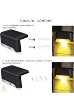 8li Solar Güneş Enerjili Köşebent Merdiven Veranda Bahçe Led Lamba 8 Lü Set