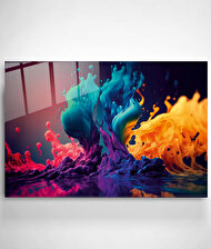 Color Splash Cam Tablo, Dekoratif Cam Tablo
