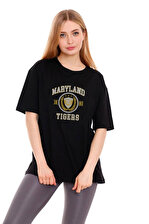 Kadın Oversize Maryland Tigers Baskılı Tshirt