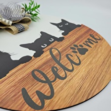 Meraklı Kedi Kapı Süsü (30 cm)