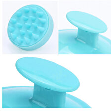 Mavi Duş Tarağı Silikon Dişli Şampuan Fırçası Duş Fırçası Saç Bakımı