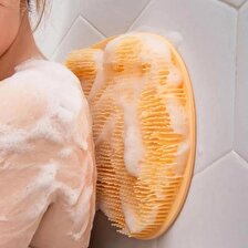 Vantuzlu Silikon Banyo Fırçası Ayak Masaj Pedi Sırt Kesesi Vücut Yıkama Lifi