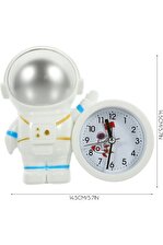 3d Astronot Çalar Saat Alarmlı Masa Saati Çocuk Odası Siyah