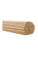 Bambu Yuvarlak Ahşap Maket Çubukları 35 Cm 100 Adet 5 Mm