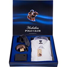 Yorkshire Polo Club Pamuk Gömlek Cüzdan Kravat Kemer Ceyiz Seti