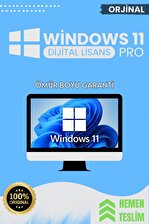 Windows 11 Professional Dijital Lisans Anahtarı Ömür Boyu GARANTİLİ HEMEN TESLİM