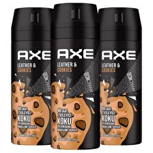 Axe Men Deodorant Leather Cookies 150 ML - 3'lü Avantaj Paketi