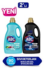 ABC Renkliler - Siyahlar İçin Sıvı Deterjan 2x2.7 lt 90 Yıkama 