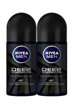 Nivea Deep Dimension Antiperspirant Ter Önleyici Leke Yapmayan Erkek Roll-On Deodorant 50 ml x 2