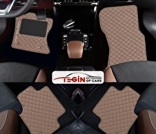 Hyundai Santafe Cm 2006-2012 -7kişilik  Bej Deri Bej Kenar Paspas Paspas