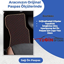 Bmw 6 Serisi E63 Coupe 2004-2011 Prime Siyah Kırmızı Deri Bej Kenar Paspas