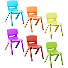 Jumbo Plastik Çocuk Sandalyesi Yeşil  - 25cm