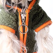 Maxstylespet  Welsoft Ponponlu Pet Ceket Kapşonlu Yeşil Köpek Kedi Kıyafeti 