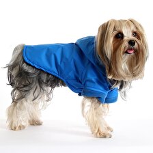 Maxstylespet  Membranlı Polarlı Pet Yağmurluk - Mavi - Köpek Kedi Kıyafeti