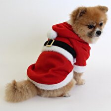 Maxstylespet  Noel Baba Pet Ceket Kedi Köpek Kıyafeti kırmızı