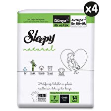 Sleepy Natural Aylık Paket Bebek Bezi 7 Numara Xxlarge 56'lı