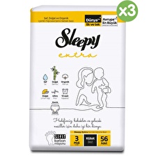 Sleepy Extra Günlük Aktivite Avantajlı Paket Külot Bez 3 Numara Midi 168'li
