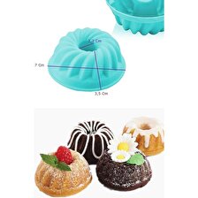 Yayke Silikon Pratik 6'lı Mini Cupcake,kek,muffin Kalıbı,kurabiye Kalıbı