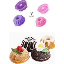 Yayke Silikon Pratik 6'lı Mini Cupcake,kek,muffin Kalıbı,kurabiye Kalıbı