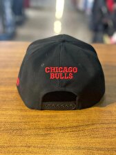 Chicago Bulls Siyah Kırmızı Logo Hip Hop Snapback Rapper Cap Şapka