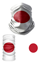 Multifunctional Flag of Japan-日本の国旗 Seamless UV+Face Mask Headband Bandana Do Rag Hairband