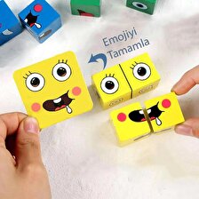 Rubik Emoji Bulmaca Hızlı Düşünme, Zihinsel Ve Görsel Becerisini Geliştirecek Eğlenceli Kutu Oyunu