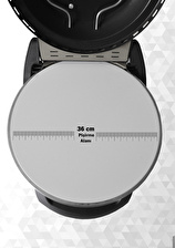 gözdehome Erato Taşfırınım Pizza Makinesi, Lahmacun Makinesi Doğal Taş Fırın - Timer - 400 C. - Antrasit