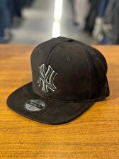 NY Yankees Nakışlı Siyah Hip Hop Snapback Rapper Cap Şapka