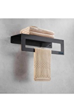Metal Havlu Askısı Havlu Tutacağı Raf Mutfak Banyo Raflı Havluluk Metal Raflı Havluluk 30cm