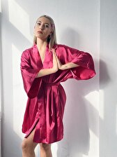 Retrobird Saten Kimono Kadın Pembe
