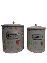 Desenli Metal 2 Li Patates Soğan Sepeti