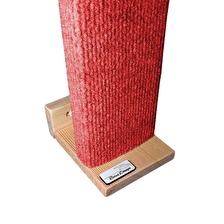 Barış Dizayn Doğal Ahşap Duvara Monte Kedi Tırmalama direği Tırmalaması Tırnaklama (40cm) Kırmızı
