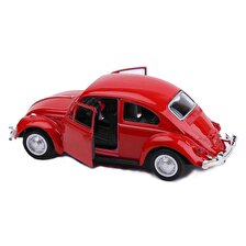 Kırmızı Metal Beetle Nostaljik Vosvos Açılır Kapılı 12 Cm Çek Bırak Diecast Araba Dekor