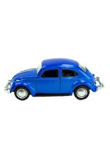 Mavi Metal Beetle Vosvos Nostaljik Araba 12 Cm Koleksiyonluk Diecast Açılır Kapılı Çek Bırak