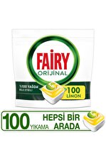 Fairy Hepsi Bir Arada Limon Kokulu 100 Yıkama Tablet Bulaşık Makinesi Deterjanı 100 Adet 