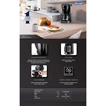 Delonghi ICM2.1B Filtre Kahve Makinesi Fiyatlar ve Modelleri