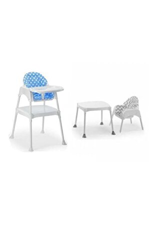 Moje Çalışma Masalı Portatif Mama Sandalyesi (minderli Set) Mavi Mavi