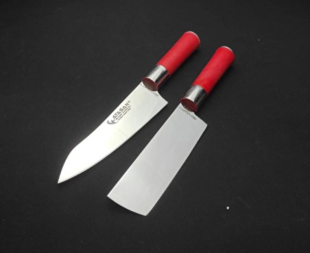 Red Craft Eğri Santoku Şef Bıçağı – Red Craft Nakiri Şef Bıçağı