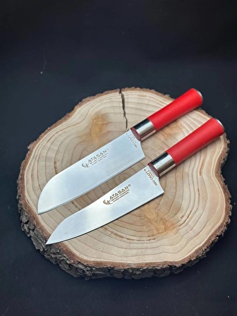  Red Craft Eğri Santoku Şef Bıçağı – Red Craft Santoku Şef Bıçağı