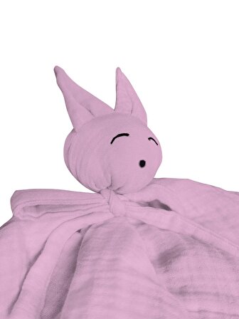 Müslin Bebek Uyku Arkadaşı 4 Katlı Tavşan Organik Oyuncak Uyku Arkadaşı Desteksiz Uyku Arkadaşı