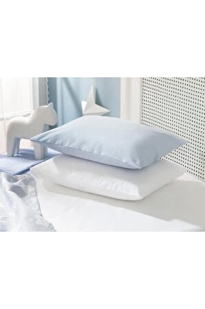 Soft Pamuklu Bebe Yastık Kılıfı 35x45 Cm Mavi