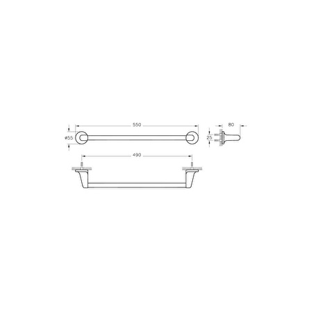 Artema Marin A44944 Uzun Havluluk, Krom