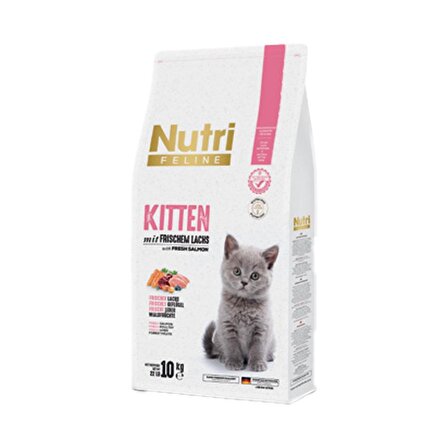 Nutri Feline Kitten Somon Etli 10Kg  Yavru Kedi Maması