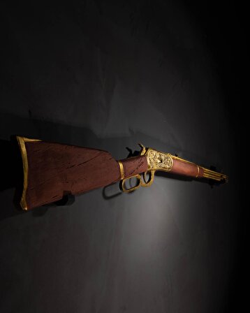 Teksas Kovboy Tüfeği-Batı Kültürü Av Tüfeği Duvar Dekorasyonu
