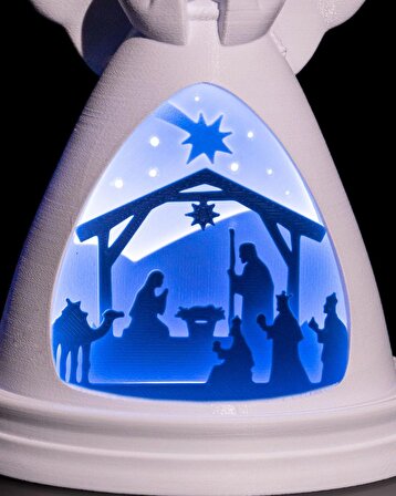 Noel Meleği Gece Lambası-Yılbaşı Süsü Noel Meleği Led Lamba