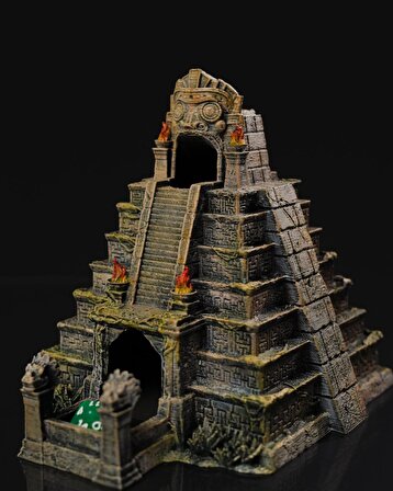 Antik Tapınak Zar Kulesi-Dekoratif Obje-18 CM